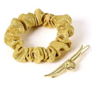 Haargummi & Spange "Goldener Schnatz"