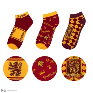 3er Set Knöchelsocken "Gryffindor"