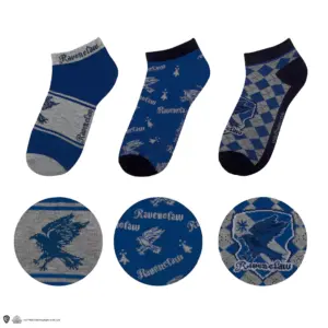 3er Set Knöchelsocken "Ravenclaw"