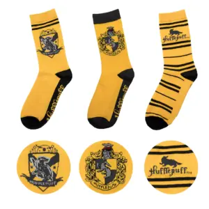 3er Set Socken "Hufflepuff"