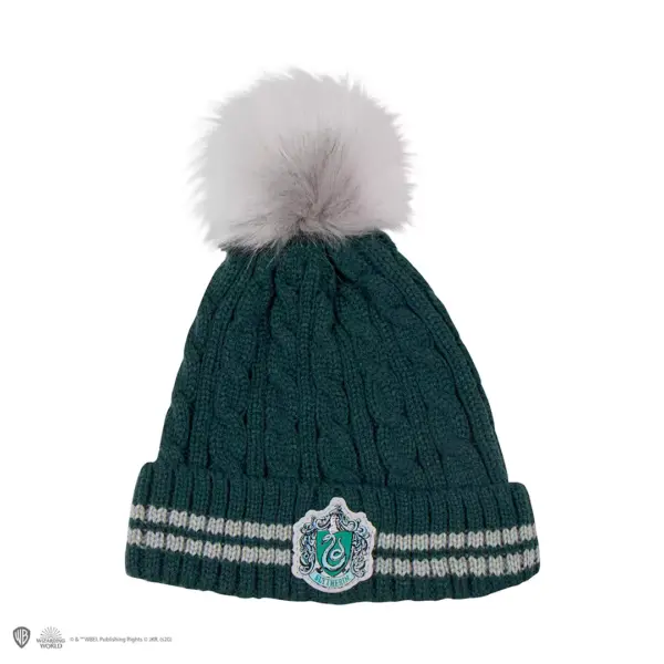 Pom-Pom Mütze "Slytherin"